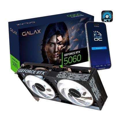 Imagem de Placa de Vídeo GALAX NVIDIA GeForce RTX 5060 1-Click OC TECLAB Lite, 8GB, GDDR7, 128-Bits, Ray Tracing, DLSS 4 - 56NSN8MDDXBO