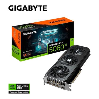 Imagem de Placa de Vídeo Gigabyte RTX 5060 Ti GAMING OC 8G NVIDIA GeForce, 8GB GDDR7, RGB, DLSS, Ray Tracing - GV-N506TGAMING OC-8GD