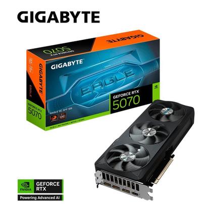 Imagem de Placa de Vídeo Gigabyte RTX 5070 EAGLE OC SFF 12G NVIDIA GeForce, 12GB GDDR7, 192bits, RGB, DLSS, Ray Tracing - 9VN5070EO-00-G10