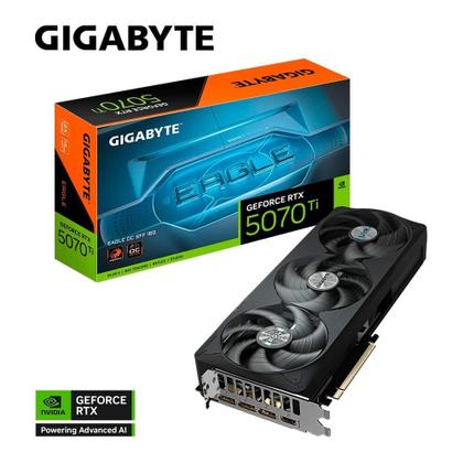 Imagem de Placa de Vídeo Gigabyte RTX 5070 Ti EAGLE OC SFF 16G NVIDIA GeForce, 16GB GDDR7, 256bits, RGB, DLSS, Ray Tracing - 9VN507TEO-00-G10