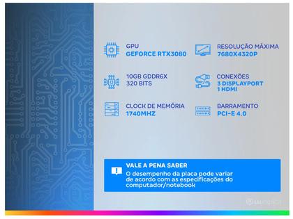 Imagem de Placa de Vídeo Palit GeForce RTX 3080 10GB
