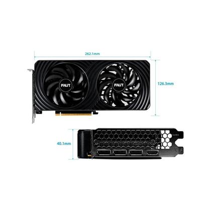 Imagem de Placa de Vídeo Palit RTX 5050 Dual OC NVIDIA Geforce, 8GB, GDDR6, 2647 MHz, DLSS, Ray Tracing - NE65050S19P1-GB2070D