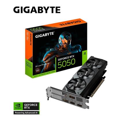 Imagem de Placa de Vídeo RTX 5050 LOW PROFILE 8G - Gigabyte NVIDIA GeForce, 8GB GDDR6, 128bits, RGB,DLSS, Ray Tracing - GV-N5050OC-8GL
