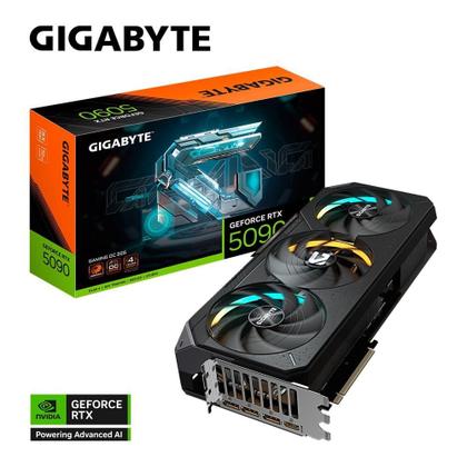 Imagem de Placa de Vídeo RTX 5090 GAMING OC 32G Gigabyte NVIDIA GeForce, 32GB GDDR7, 512bits, RGB, DLSS, Ray Tracing - GV-N5090GAMING OC-32GD
