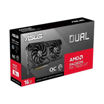 Imagem de Placa de Vídeo RX 7600 XT OC ASUS AMD Radeon Dual O16G, 16GB GDDR6 - 90YV0K21-M0NA00