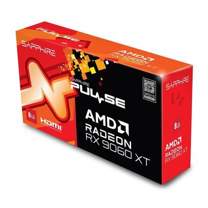 Imagem de Placa de Vídeo SAPPHIRE RX 9060 XT PULSE AMD Radeon, 8GB, GDDR6, 20 Gbps, FidelityFX, RDNA 4 - 11350-04-20G