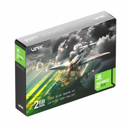 Imagem de Placa de video vinik gt610 2gb ddr3 64 bits hdmi/vga/dvi gpuvk6102gblp