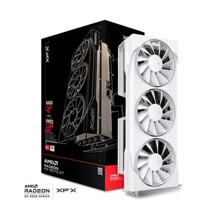 Imagem de Placa de Vídeo XFX Swift RX 9070 XT WHITE TRIPLE FAN GAMING EDITION WITH AMD Radeon, 16GB, GDDR6, HDMI 3xDP, RDNA 4 - RX-97TSWF3W9