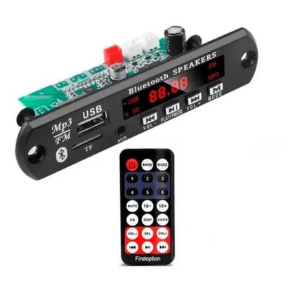 Imagem de Placa Decodificadora First Option MP3  WMA  Bluetooth 5.0 USB  SD Card  Radio FM com Controle Remoto