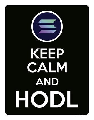 Imagem de Placa Decoraçao - Keep Calm Hodl Hold Solana Sol 36X46