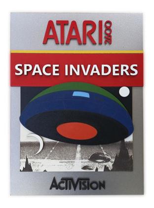 Imagem de Placa Decorativa Atari Space Invaders Em Relevo 44cm