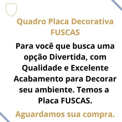 Imagem de Placa Decorativa Carro Fuscas Decoração Garagem Oficina