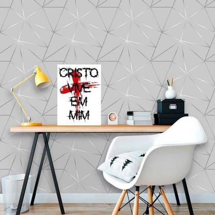 Imagem de Placa Decorativa Cristo Vive Em Mim 18x27cm