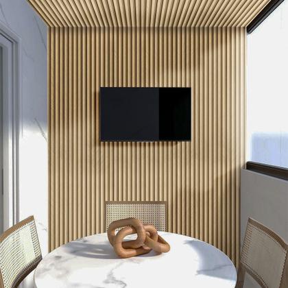 Imagem de Placa Decorativa de Madeira PVC Maranta Nogal Champagne 2,9m x 16cm