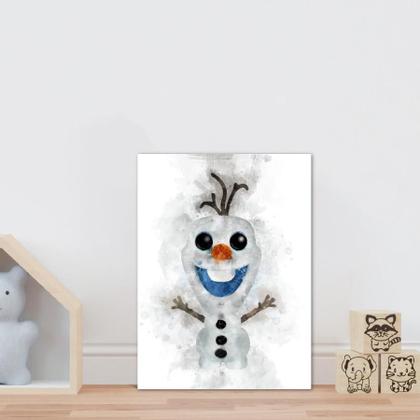 Imagem de Placa decorativa infantil Olaf Frozen boneco de gelo