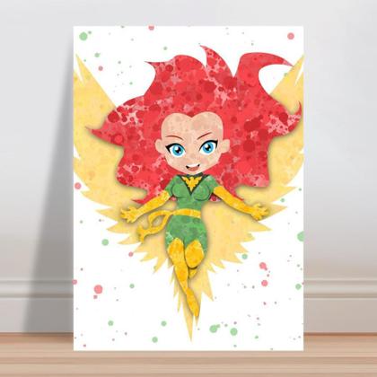 Imagem de Placa decorativa infantil Personagem X-men Fênix