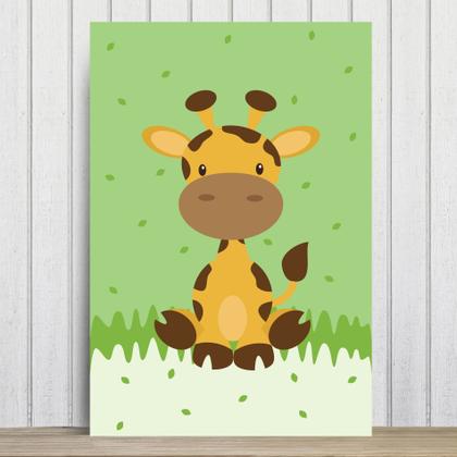 Imagem de Placa Decorativa Infantil Safari Girafa MDF 30x40cm