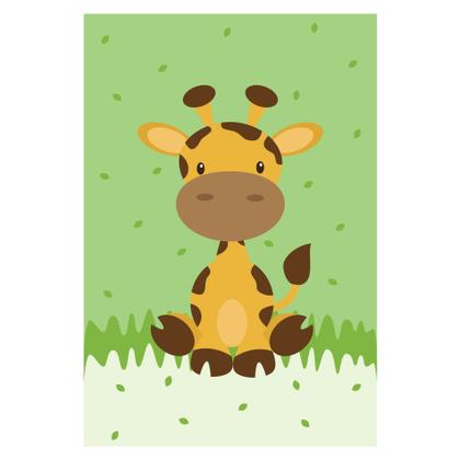 Imagem de Placa Decorativa Infantil Safari Girafa MDF 30x40cm