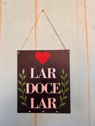 Imagem de Placa Decorativa Lar Doce Lar em MDF com Relevo ml2