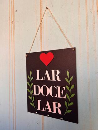 Imagem de Placa Decorativa Lar Doce Lar em MDF com Relevo ml2