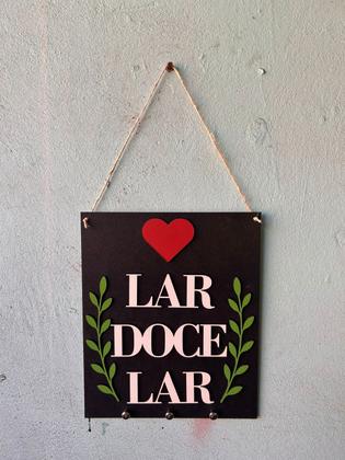 Imagem de Placa Decorativa Lar Doce Lar em MDF com Relevo ml2