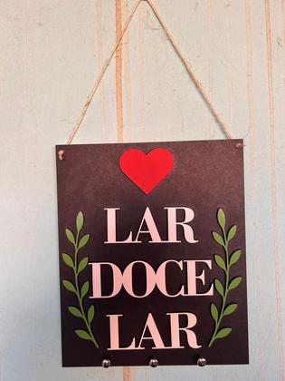 Imagem de Placa Decorativa Lar Doce Lar em MDF com Relevo ml2