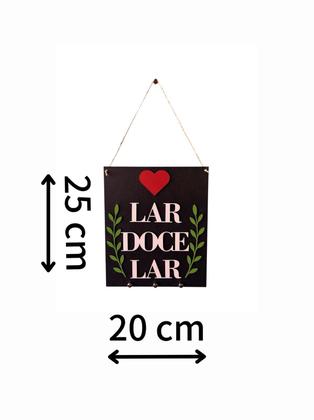 Imagem de Placa Decorativa Lar Doce Lar em MDF com Relevo ml2