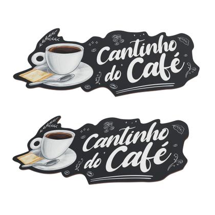Imagem de Placa Decorativa MDF Cantinho do Café para Parede Cozinha Gourmet