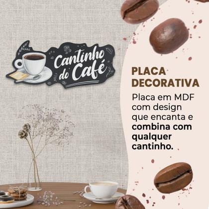 Imagem de Placa Decorativa MDF Cantinho do Café para Parede Cozinha Gourmet