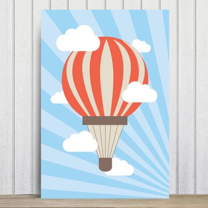 Imagem de Placa Decorativa MDF Infantil Balão e Nuvens 20x30cm