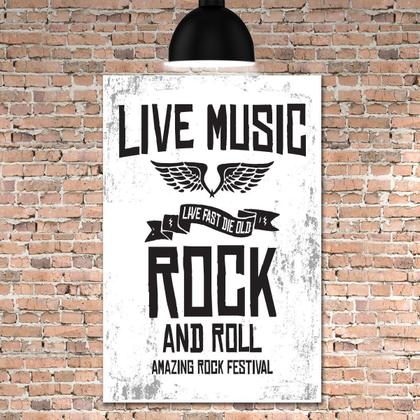 Imagem de Placa Decorativa MDF Live Music
