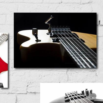 Imagem de Placa Decorativa MDF Música Guitarra Kit 4un 30x40cm