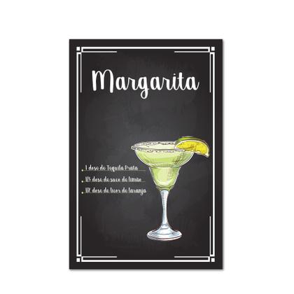 Imagem de Placa Decorativa MDF Receitas de Drink Margarita