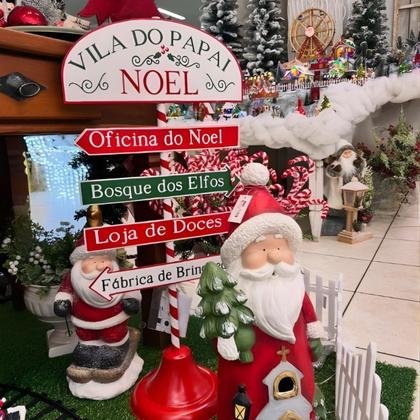 Imagem de PLACA DECORATIVA METAL NATALINA 92X40cm FLORARTE