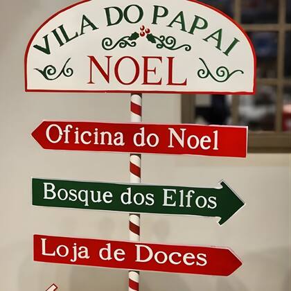 Imagem de PLACA DECORATIVA METAL NATALINA 92X40cm FLORARTE