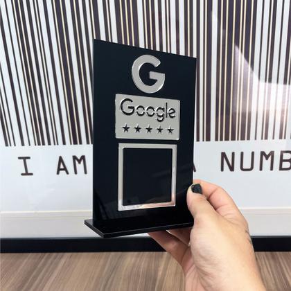 Imagem de Placa Display de QrCode para Avaliação Google de balcão de Acrílico 