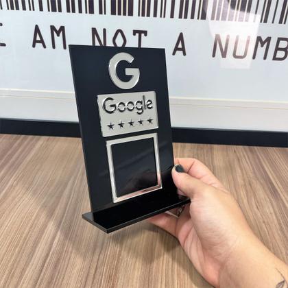 Imagem de Placa Display de QrCode para Avaliação Google de balcão de Acrílico 