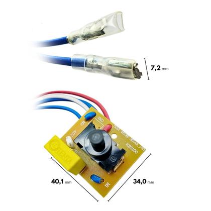 Imagem de Placa Eletrônica Interruptor e Fio de Ligação Compatível com Aspirador WAP Ambiance Black FW005283