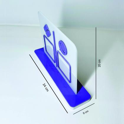 Imagem de Placa em acrilico com 2 qr code para pix cor branco e lilas