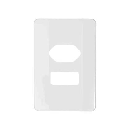 Imagem de Placa / Espelho 4x2 Mill 1 Interruptor + Tomada - Mec Tronic