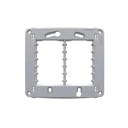 Imagem de Placa Espelho 4x4 2 Mód Branca Miluz S3B77420 Com Suporte