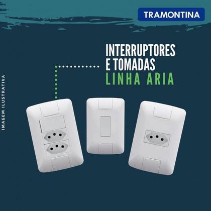 Imagem de Placa/Espelho 4x4 4 Interruptor Paralelo 10A Aria Tramontina