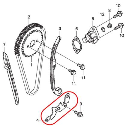 Imagem de Placa Fixação Tensor Comando Titan Fan 150, Fan 125 09 á 18