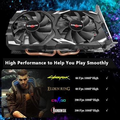 Imagem de Placa gráfica SURALLOW RX 580 8GB GDDR5 256 Bit para PC de jogos