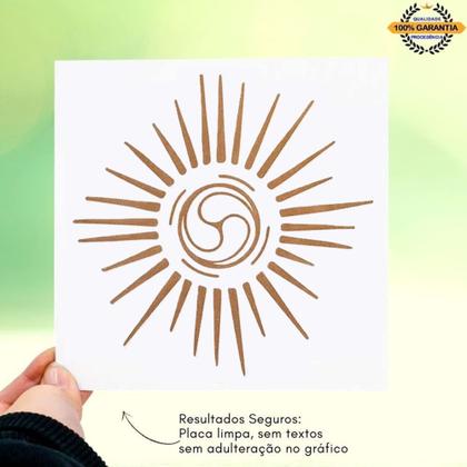 Imagem de Placa Grafico Energia Vital PVC 15x15cm - Radionica Radiestesia