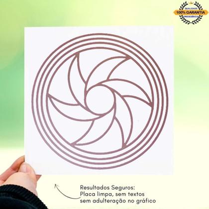 Imagem de Placa Grafico Triturador PVC 15x15cm - Radionica Radiestesia