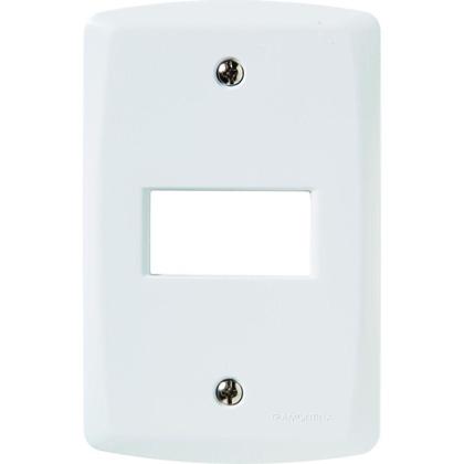 Imagem de Placa Horizontal 1 Posto 4x2 Tramontina Lux Branca