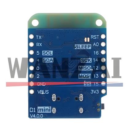 Imagem de Placa IoT WEMOS D1 Mini V400 USB WIFI ESP8266 4MB MicroPython Nodemcu Compatível Com Arduino