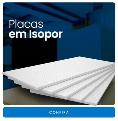 Imagem de Placa Isopor Forro Teto Parede Laje 20mm Pacote C/12 Unidades 100x50cm (1 KIT POR COMPRA)