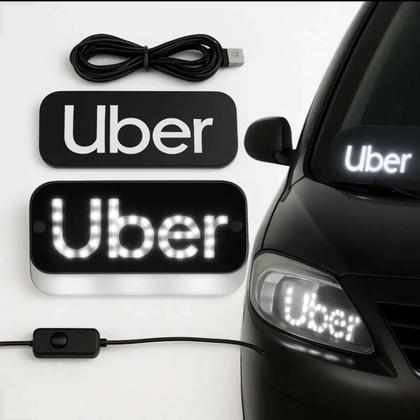 Imagem de Placa LED Recarregável Para Carro Pronta Entrega